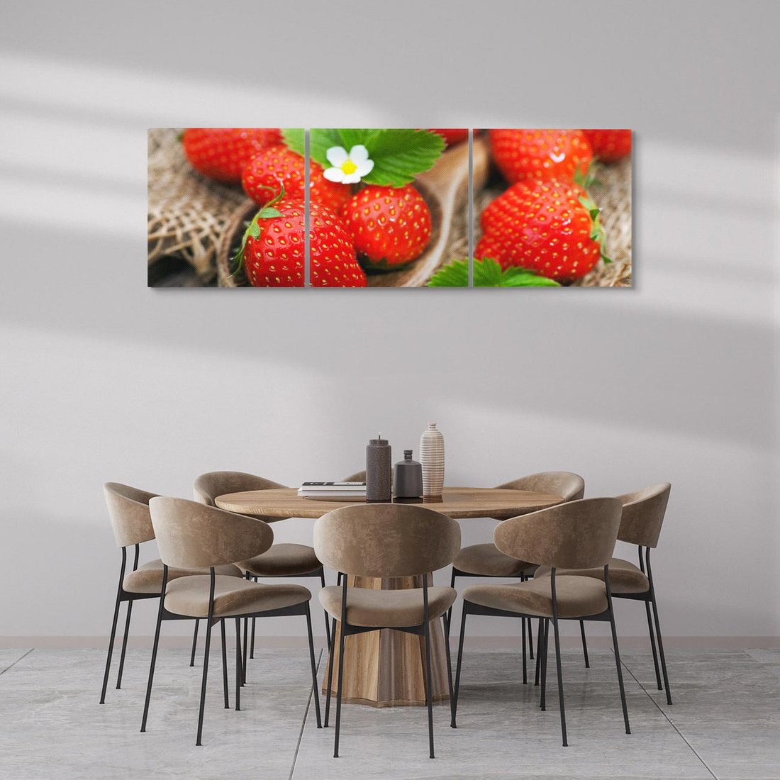 Obraz na płótnie 120x40 - Truskawki: owocowa ekstaza - truskawki, owoce