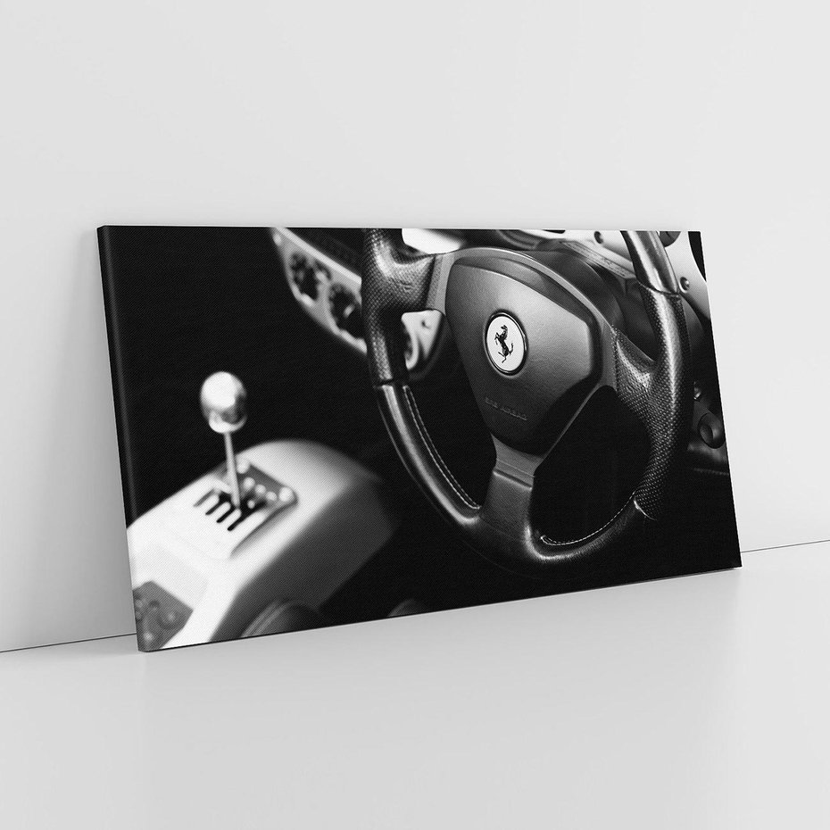 Obraz na płótnie 140x70 - Ferrari wnętrze pełne mocy - Ferrari, wnętrze