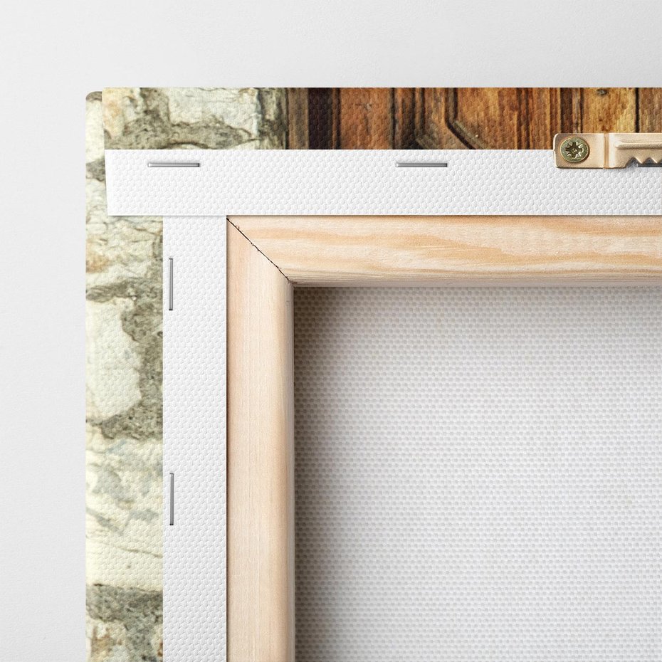 Obraz na płótnie 120x80 - Tajemnicze stare drzwi - stare, drzwi