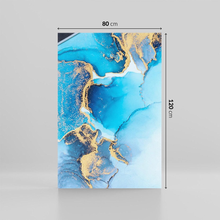 Obraz na płótnie 80x120 - Elegancja i Wyrafinowanie - marmur, złoto