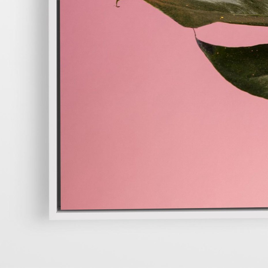 Obraz w ramie 120x80 - Majestatyczna monstera - monstera, liść - rama biała