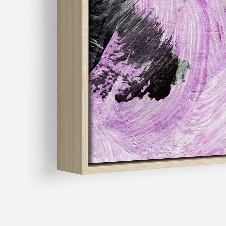 Obraz w ramie 50x50 - Kolorowy rój wyobraźni - rozlane kolorowe farby olejne, abstrakcja - rama drewno