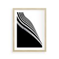 Plakat w ramie 30x40 - Architektoniczna Fala - architektura, falowany budynek - rama drewno