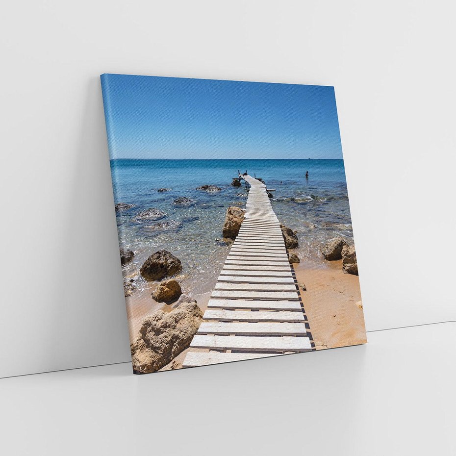 Obraz na płótnie 50x50 - Oaza spokoju - plaża, morze