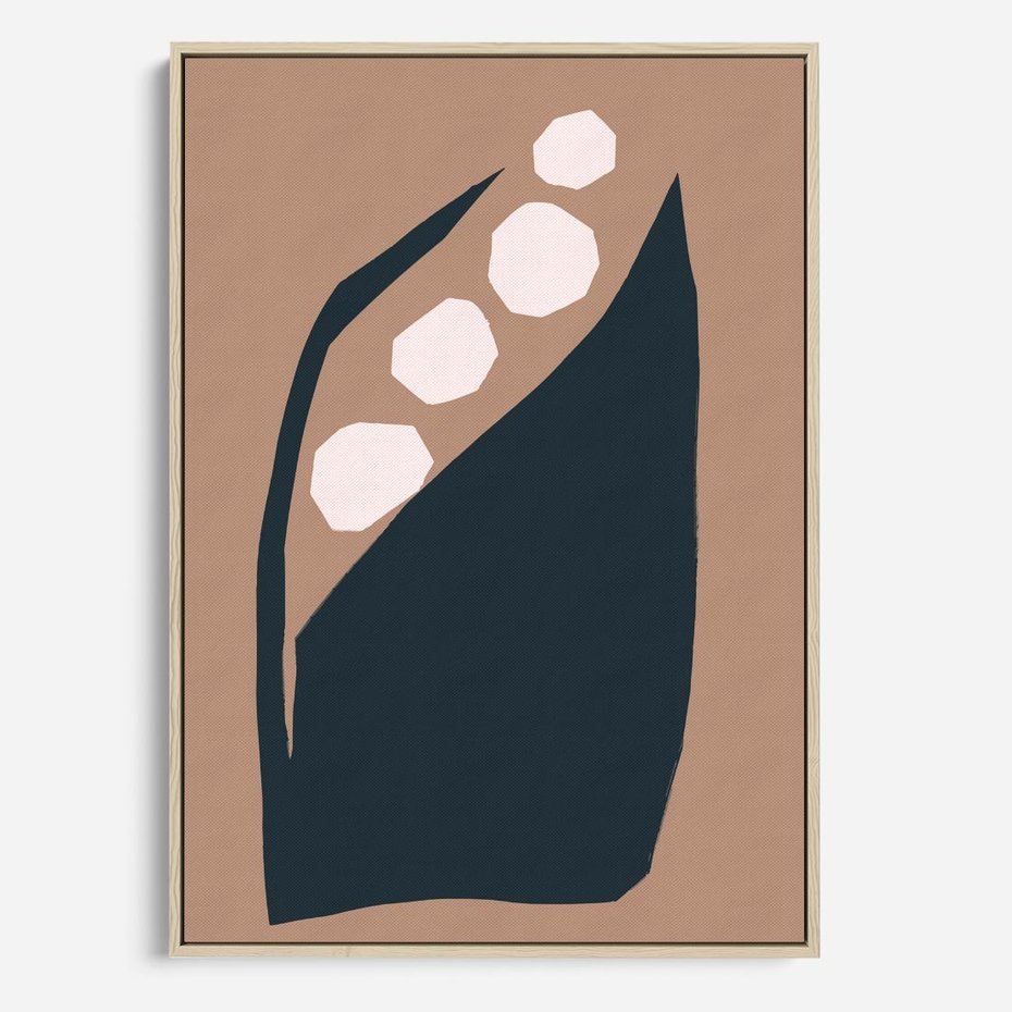 Obraz w ramie 80x120 - Wnętrza Boho Serca - abstrakcyjny obraz, plakat - rama drewno