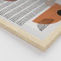 Zestaw obrazy w ramie 40x50 galeria - Geometryczne, figury, boho - rama drewno