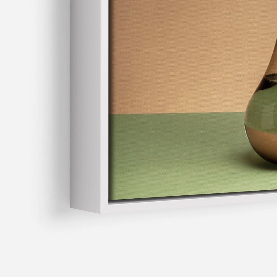 Obraz w ramie 50x70 - Wyjątkowy monstera - monstera, liść - rama biała