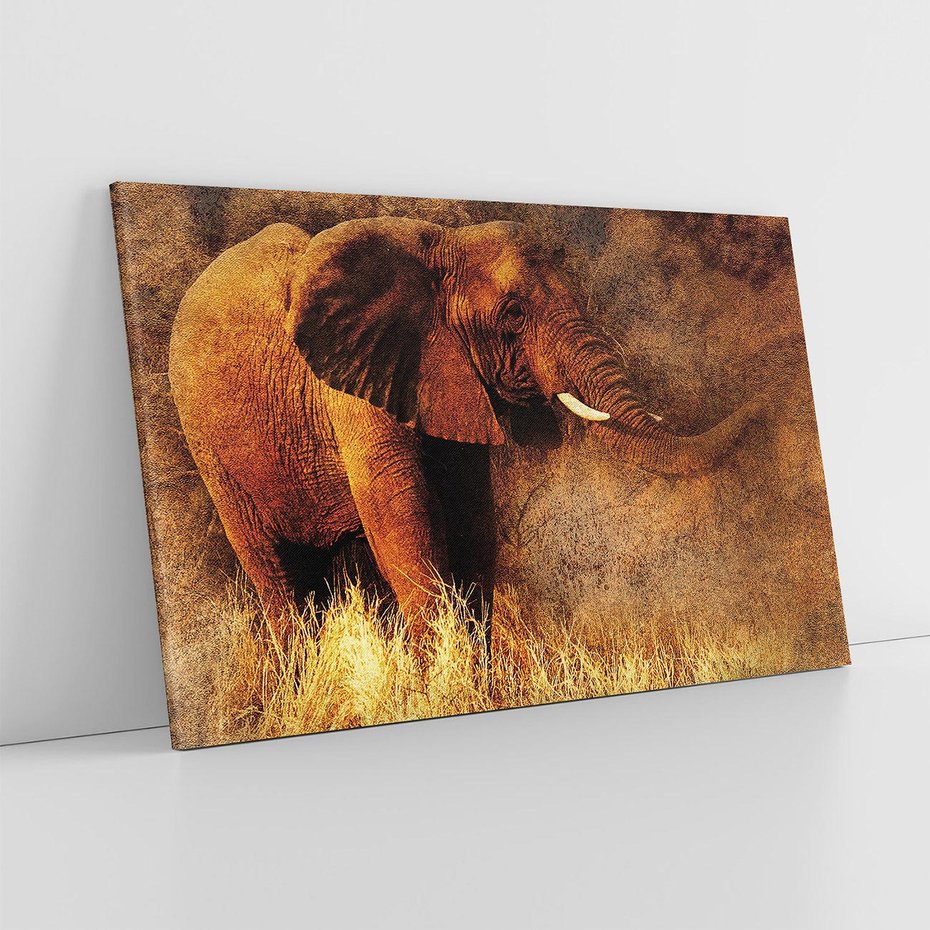 Obraz na płótnie 100x70 - Sztuka abstrakcyjna: Słoń - słoń, sztuka