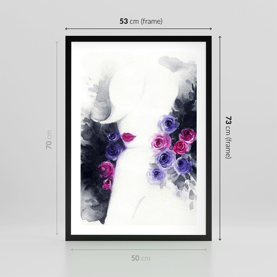 Plakat w ramie 50x70 - Urok osobowości - kobieta, portret - rama czarna