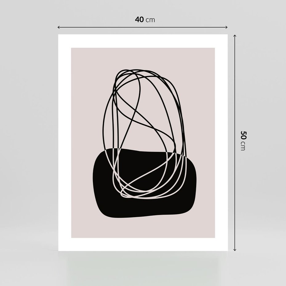 Plakat bez ramy 40x50 - Linie Eksploracji - abstrakcyjne szkicowane linie, minimalizm