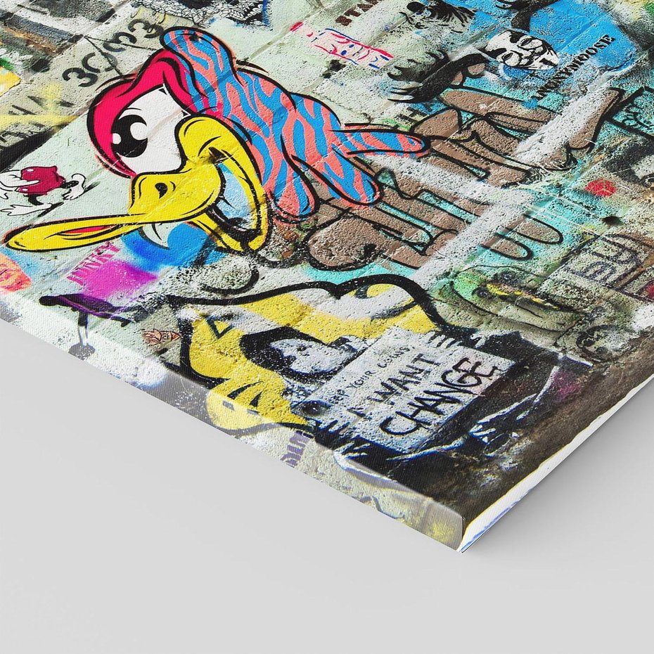 Obraz na płótnie 70x50 - Energiczne wybuchy graffiti - graffiti