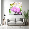 Obraz na płótnie 30x30 - Orchidea w SPA - spa, orchidea