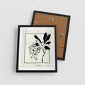 Plakat w ramie 40x50 - Kwiatowe przestrzenie - kwiat, grafika - rama czarna