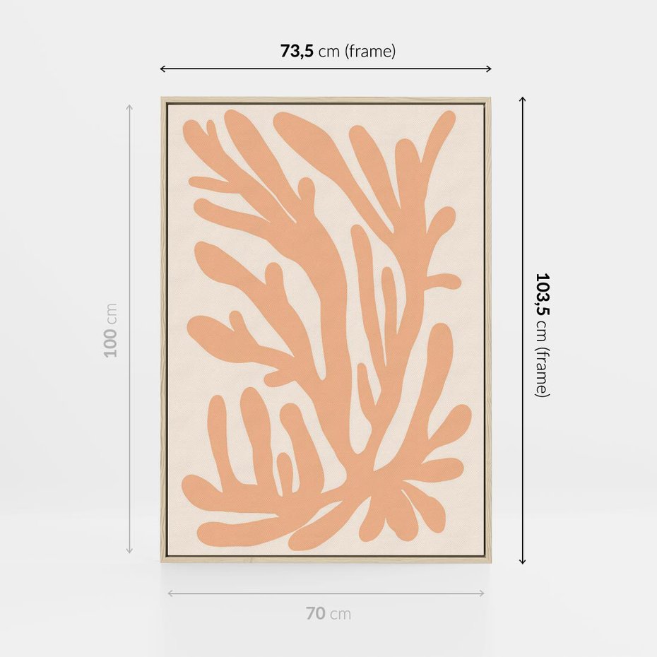 Obraz w ramie 70x100 - Rozkwitające Abstrakcje - nowoczesna sztuka, plakat modern - rama drewno