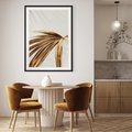 Plakat bez ramy 30x40 - Egzotyczny Blask - złote, liście