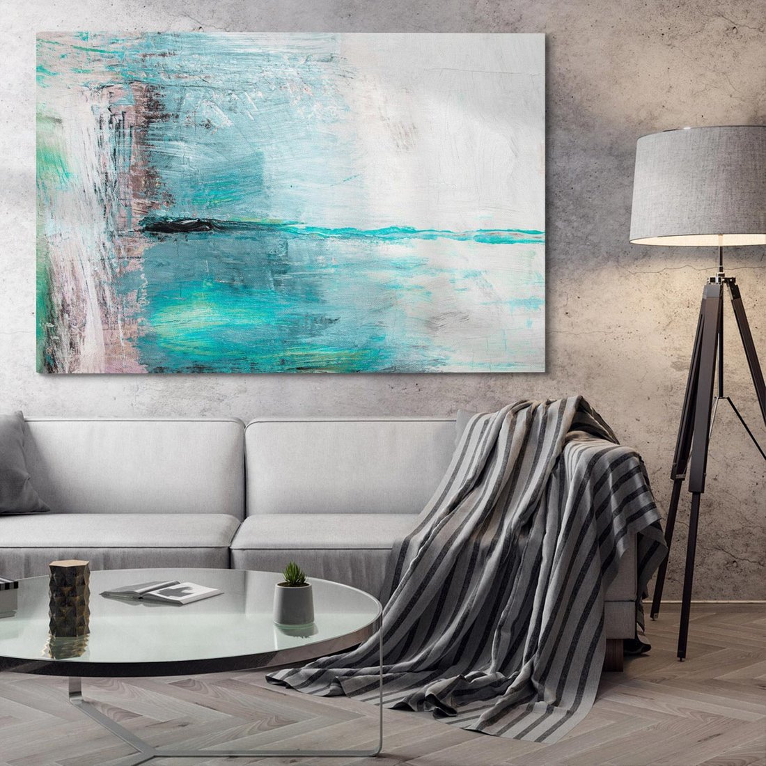 Obraz na płótnie 120x80 - Odbicie utraconych barw - abstrakcja, niepokój