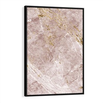 Obraz w ramie 70x100 - Wyjątkowa Stylizacja - marmur, złoto - rama czarna