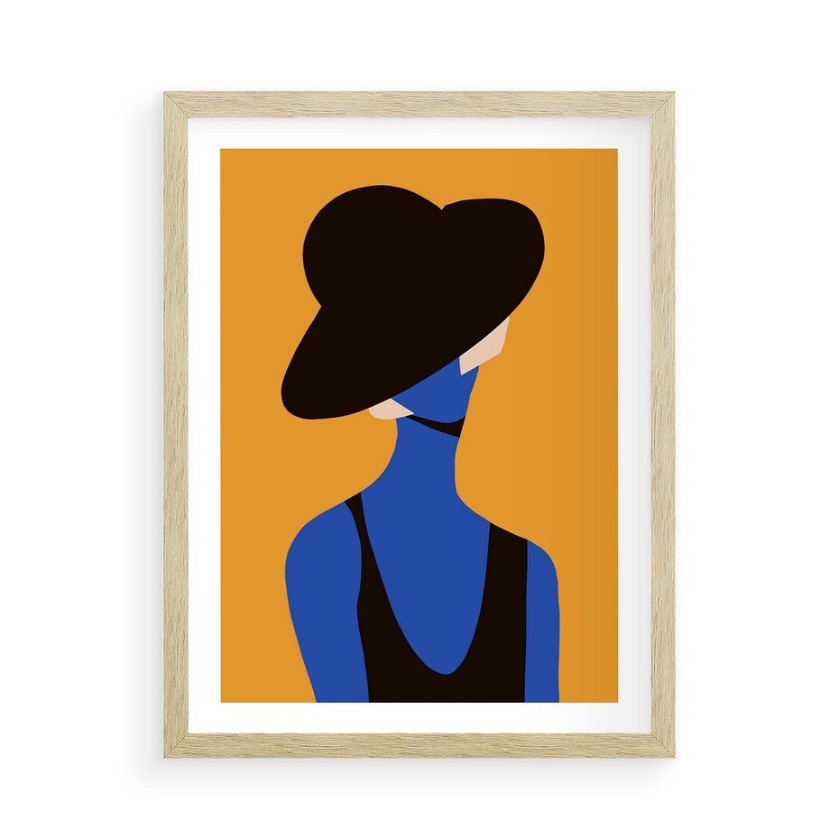 Plakat w ramie 50x70 - Zaklęte Zniknięcie - sztuka nowoczesna, plakat - rama drewno