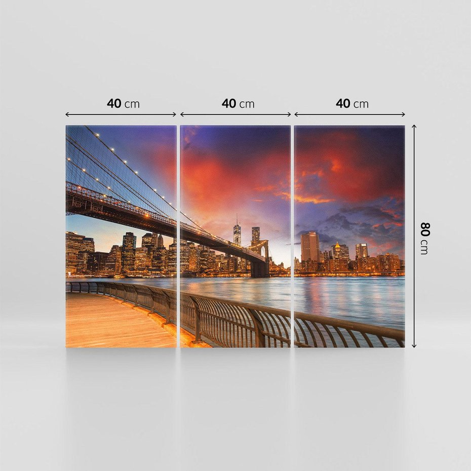 Obraz na płótnie 120x80 - Magia zachodu słońca nad mostem - zachód, słońca