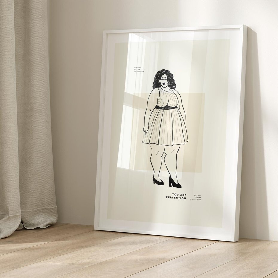 Plakat bez ramy 21x30 - Ekspresja Wewnętrznych Emocji - kobieta, samoakceptacja