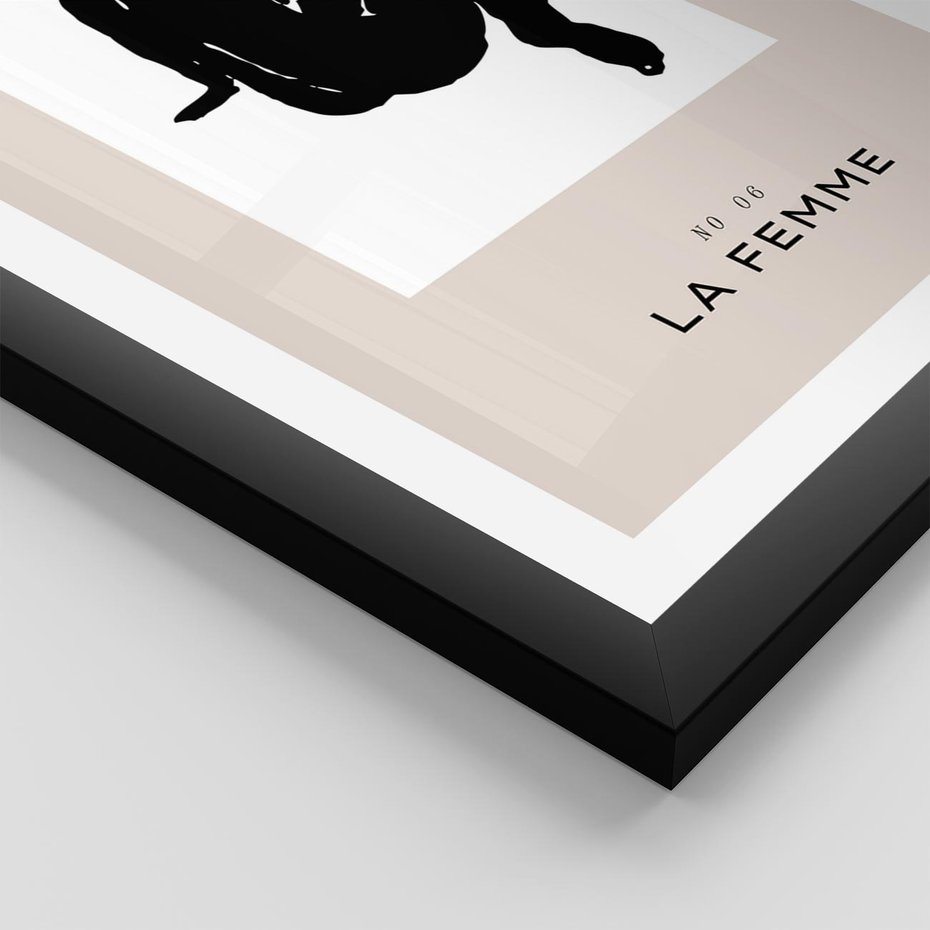 Plakat w ramie 30x40 - Boho Harmonia Stylu - abstrakcyjna sztuka, akt - rama czarna