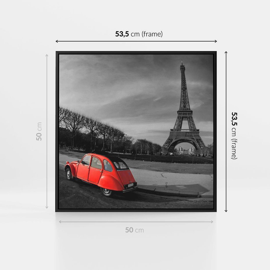 Obraz w ramie 50x50 - Paryż Wieża Eiffla - Paryż, Wieża - rama czarna