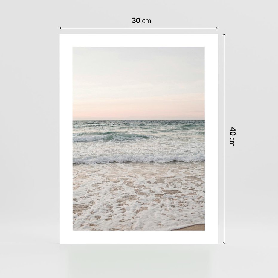 Plakat bez ramy 30x40 - Krajobraz Morza i Fal - morze, fale