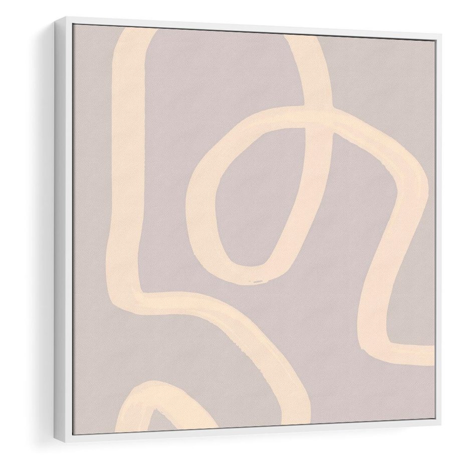 Obraz w ramie 80x80 - Nowoczesne Odbicia - minimalistyczny obraz, nowoczesny - rama biała