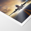 Plakat bez ramy 30x40 - Podróż samolotem w pejzaż - samolot, podróż