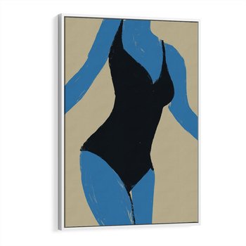 Obraz w ramie 50x70 - Zaklęta Kompozycja - abstrakcyjny plakat, nowoczesna sztuka - rama biała