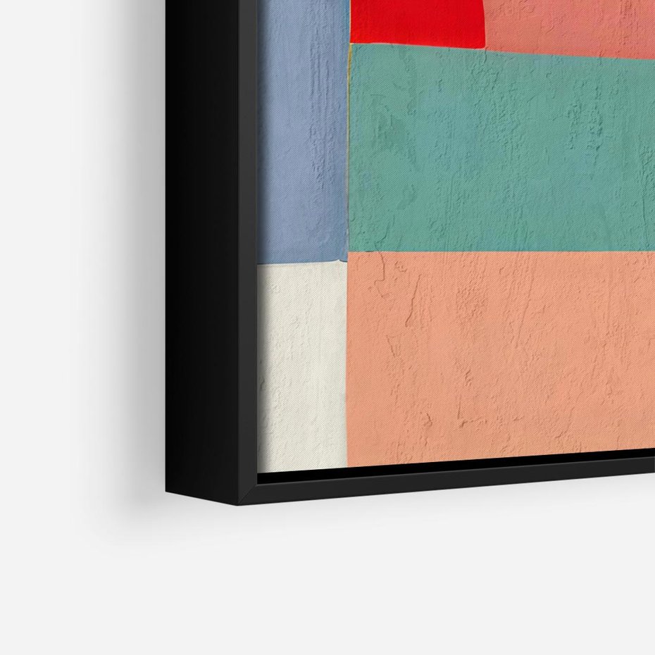 Obraz w ramie 50x50 - Bezgraniczne Nastroje Harmonii - abstrakcyjne geometryczne kształty, olejny obraz - rama czarna