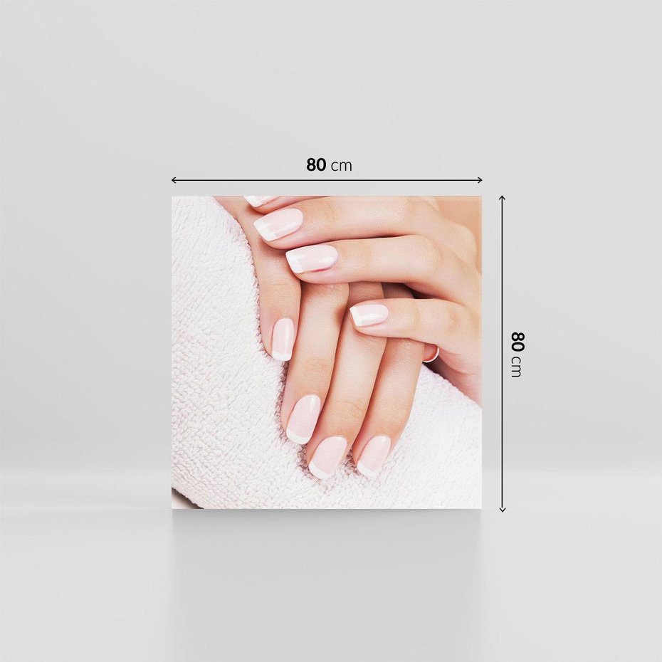 Obraz na płótnie 80x80 - Piękno manicure - manicure, paznokcie