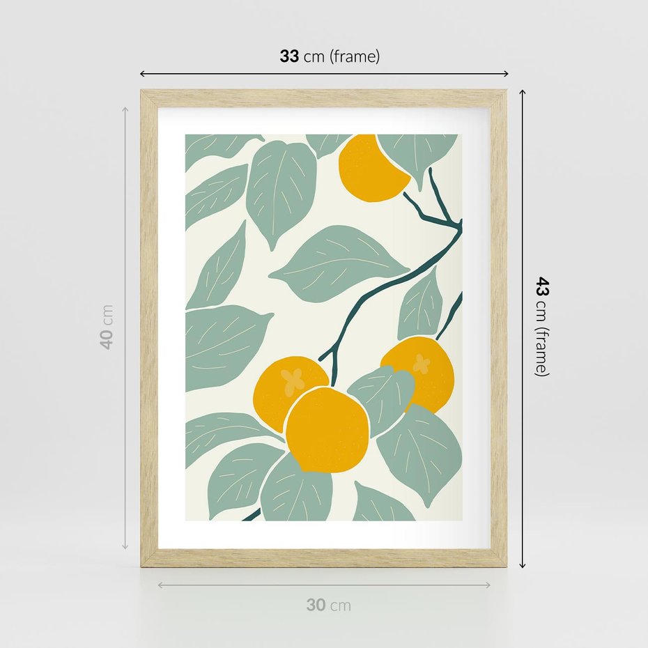 Plakat w ramie 30x40 - Wewnętrzna Melodia - plakat, nowoczesna sztuka - rama drewno