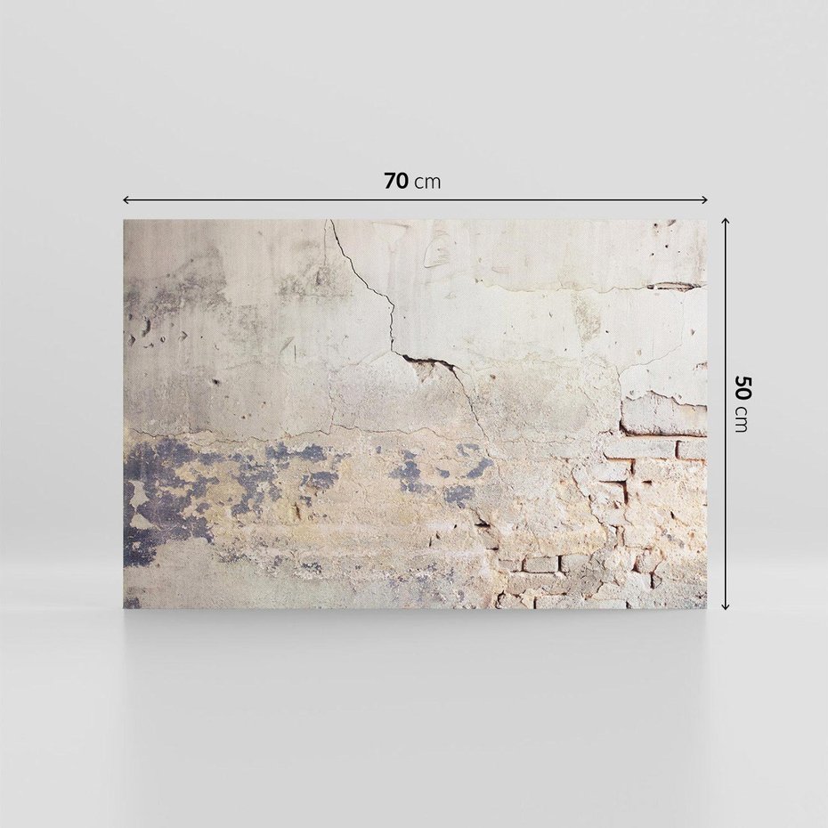 Obraz na płótnie 70x50 - Surowość ściany z betonu - ściana, beton
