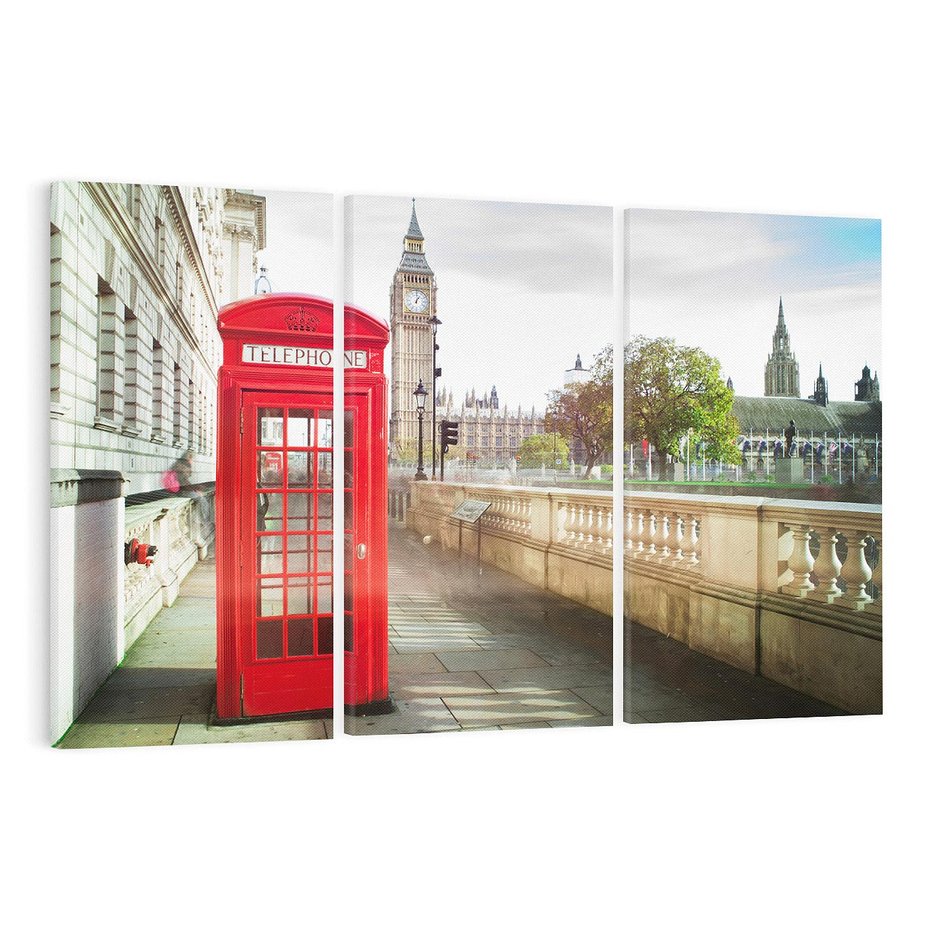 Obraz na płótnie 120x80 - Londyńskie widoki - Londyn, telefon