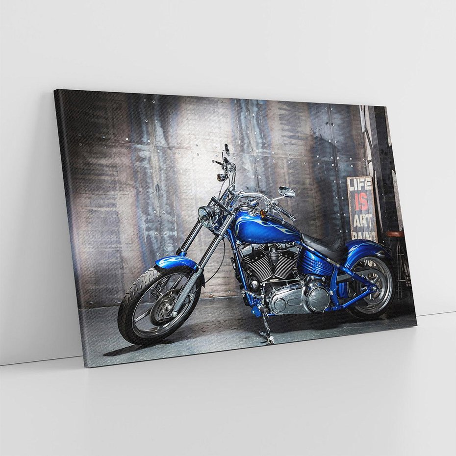 Obraz na płótnie 100x70 - Siła i wolność na dwóch kółkach - chopper, motocykl