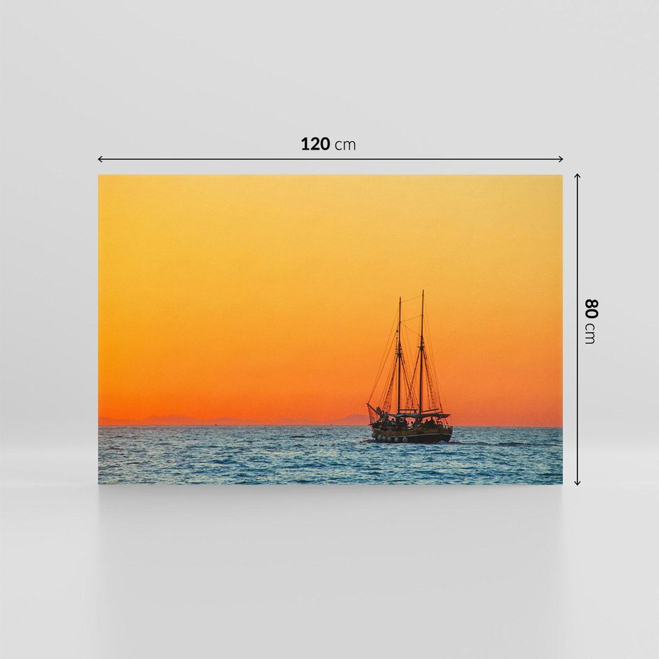 Obraz na płótnie 120x80 - Statek na oceanie - statek, morze