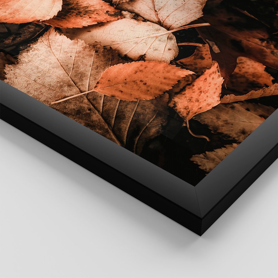 Zestaw obrazy w ramie 30x40 galeria - Jesień, typografia, napis - rama czarna