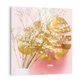 Obraz na płótnie 30x30 - Blask Natury - złote, liście