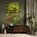 Obraz na płótnie 80x120 - Magia lasu: Drzewa w tajemniczej otoczce - las, drzewa
