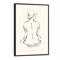Obraz w ramie 70x100 - Migotliwa Symfonia - kobieta akt, minimalizm - rama czarna