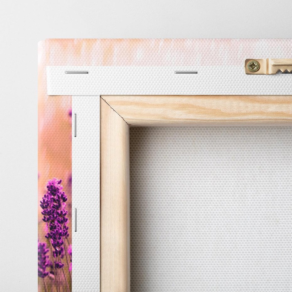 Obraz na płótnie 120x60 - Lawenda: Pachnące pole kwiatów - kwiaty, lawenda