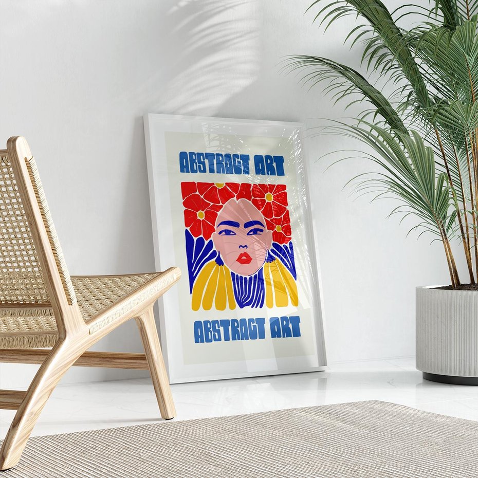 Plakat bez ramy 50x70 - Przenikające Refleksje - sztuka abstrakcyjna, nowoczesny plakat