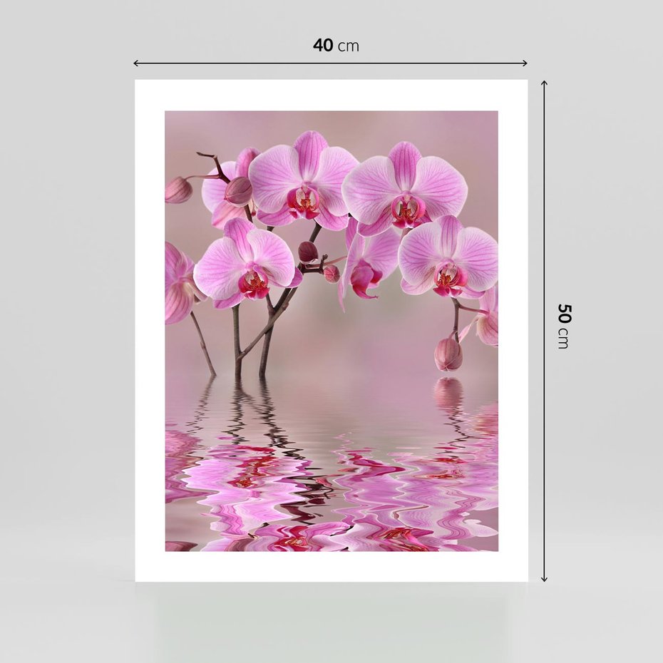 Plakat bez ramy 40x50 - Relaksacyjne spa w otoczeniu storczyka - spa, storczyk