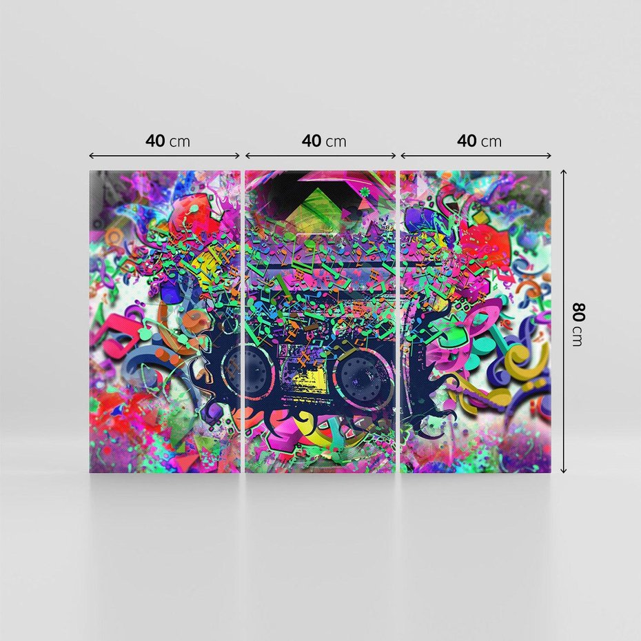 Obraz na płótnie 120x80 - Harmonia Muzyki - grafika, muzyka