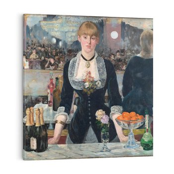 Obraz na płótnie 40x40 - "Bar w Folies-Bergère" (1882) Edouard Manet - Reprodukcja - reprodukcja, obraz na płótnie