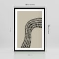 Plakat w ramie 50x70 - Migotliwa Innowacyjna Ekspresja - boho plakat, czarne kropki kreski - rama czarna