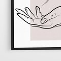 Obraz w ramie 50x50 - Wibracje Nieprzewidywalnych Form - bogo plakat, dłonie - rama czarna