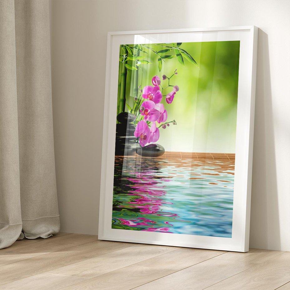 Plakat bez ramy 50x70 - Oaza Storczyka i Wody - spa, storczyk