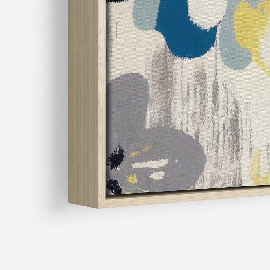 Obraz w ramie 120x80 - Kwiatowe Impresje - malowane duże kwiaty, kolory żółty - rama drewno